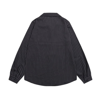 Striped Long Sleeve Shirt - Thrashink