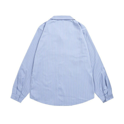 Striped Long Sleeve Shirt - Thrashink