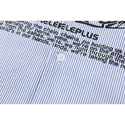 Striped Rock Print Shirt - Thrashink