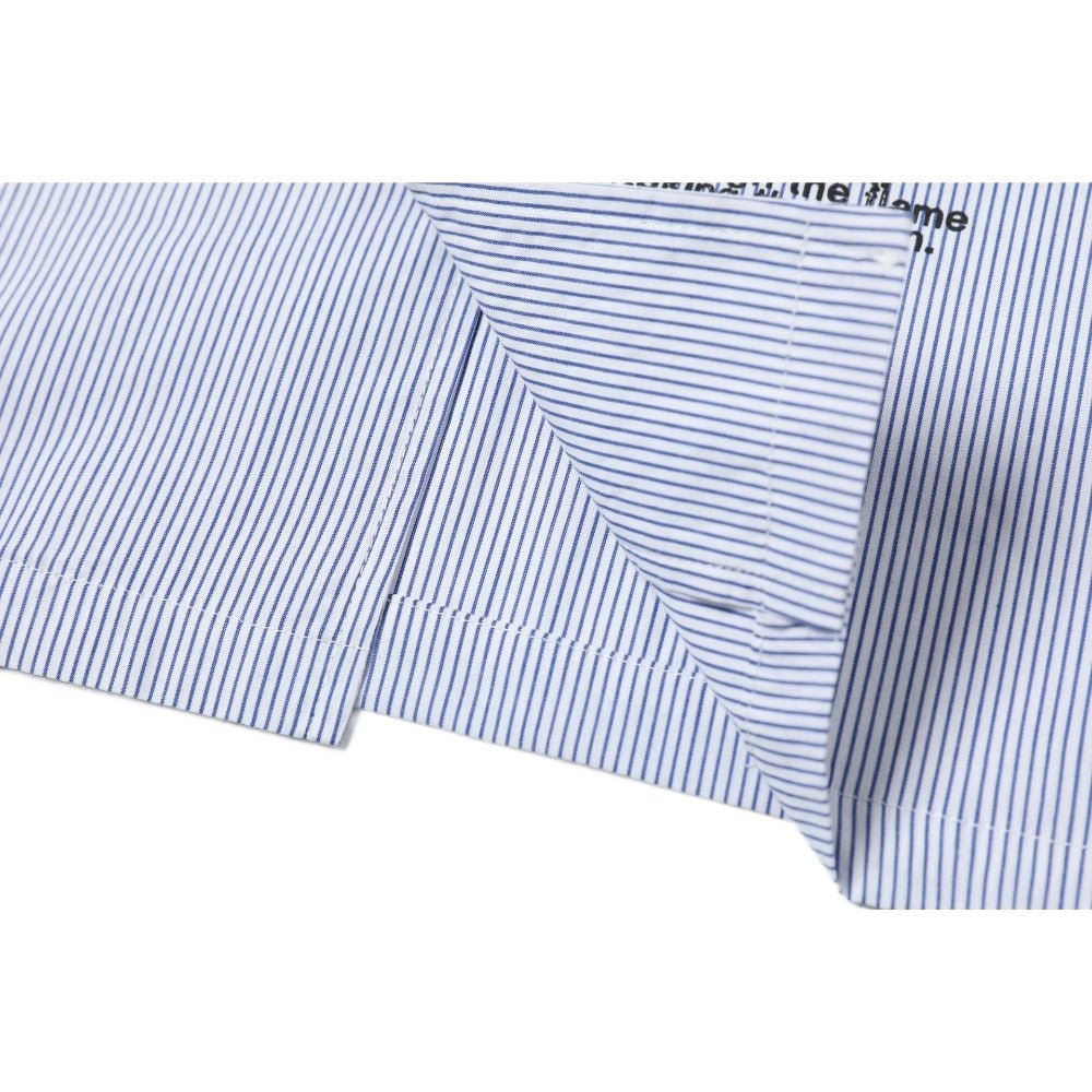 Striped Rock Print Shirt - Thrashink