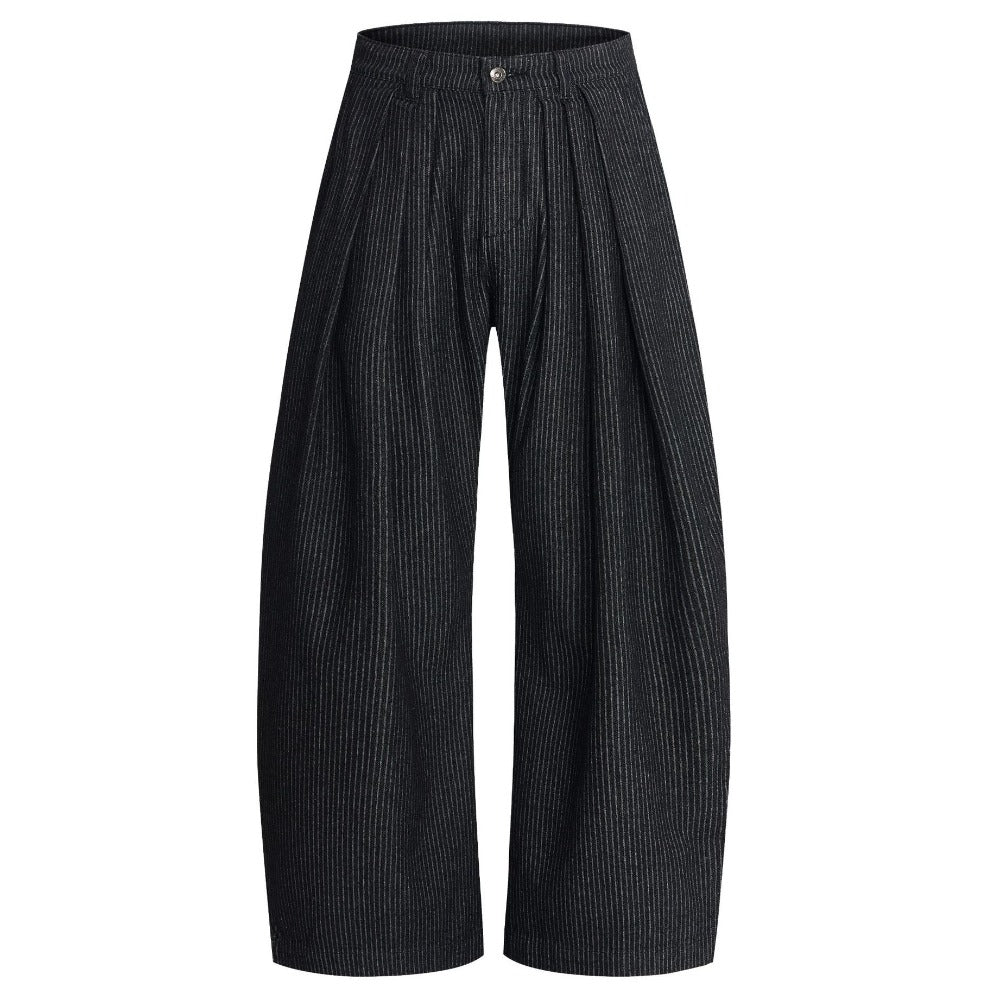 Striped Wide - leg Casual Jeans - Thrashink