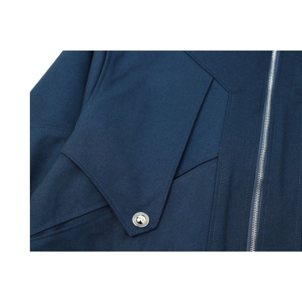 Structured Stand - up Collar Bomber Jacket - Thrashink