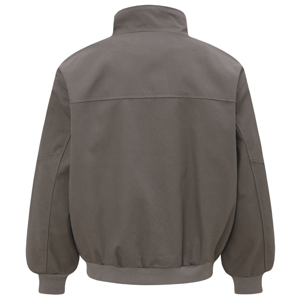 Structured Stand - up Collar Bomber Jacket - Thrashink