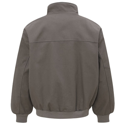 Structured Stand - up Collar Bomber Jacket - Thrashink