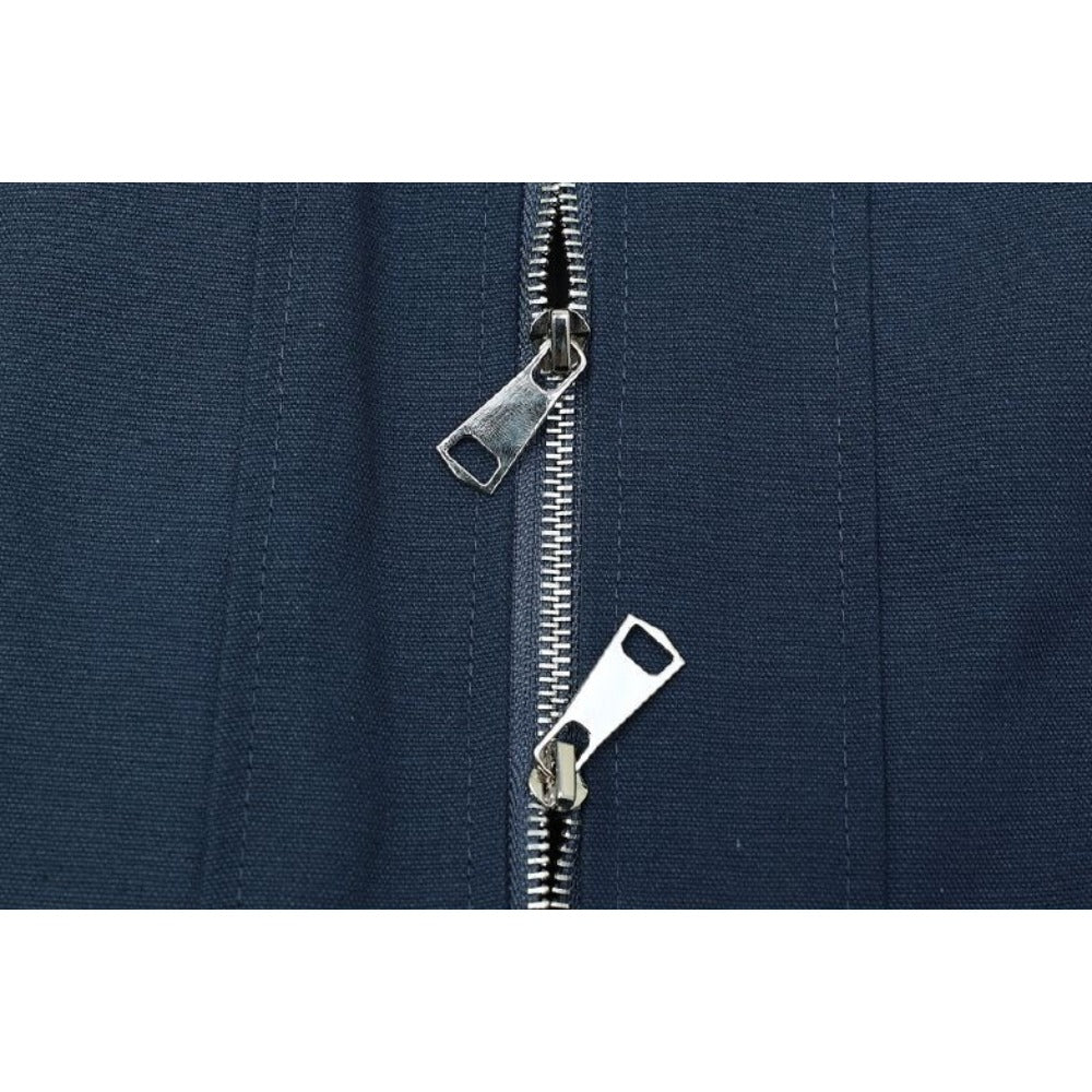 Structured Stand - up Collar Bomber Jacket - Thrashink