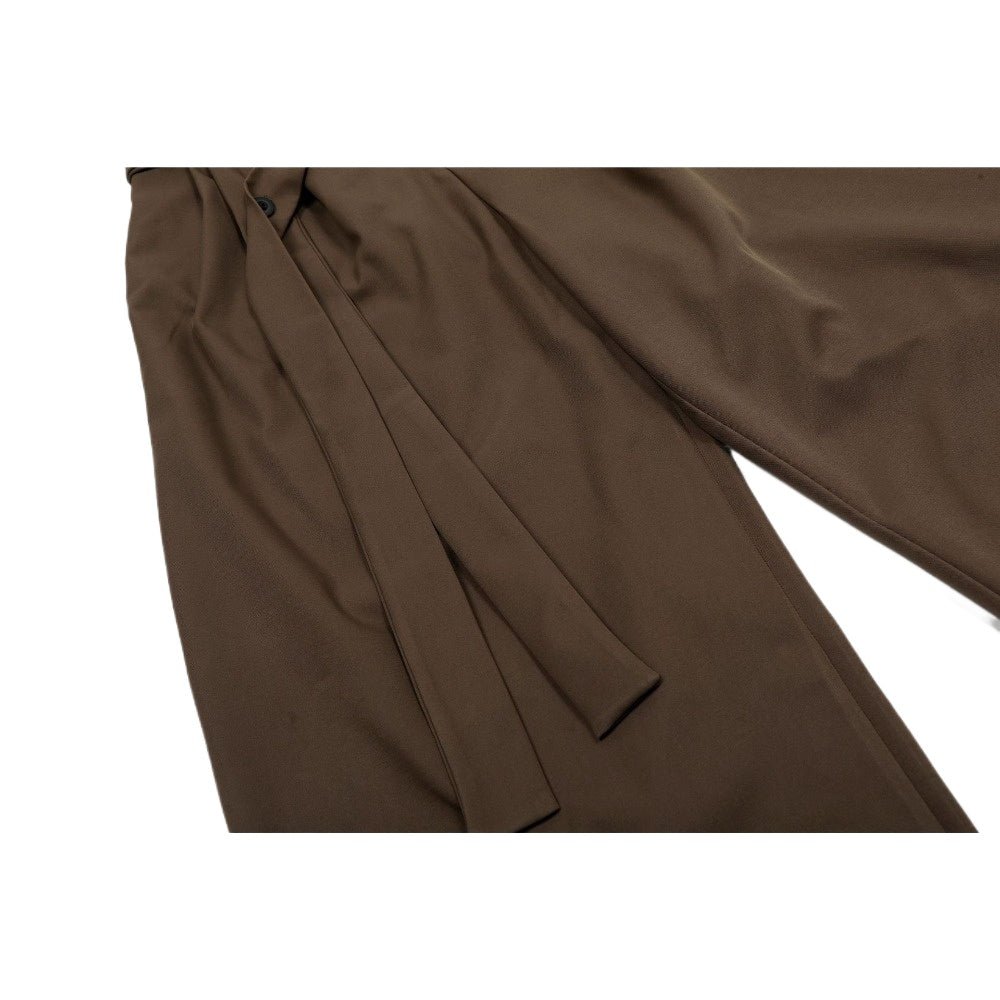 Stylish Belted Wide - Leg Pants - Thrashink