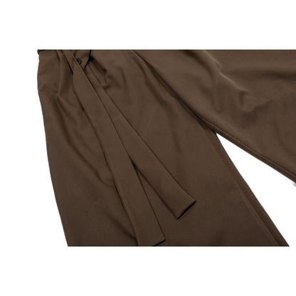 Stylish Belted Wide - Leg Pants - Thrashink