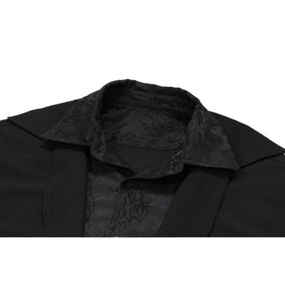 Subtle Pattern Layered Shirt Jacket - Thrashink