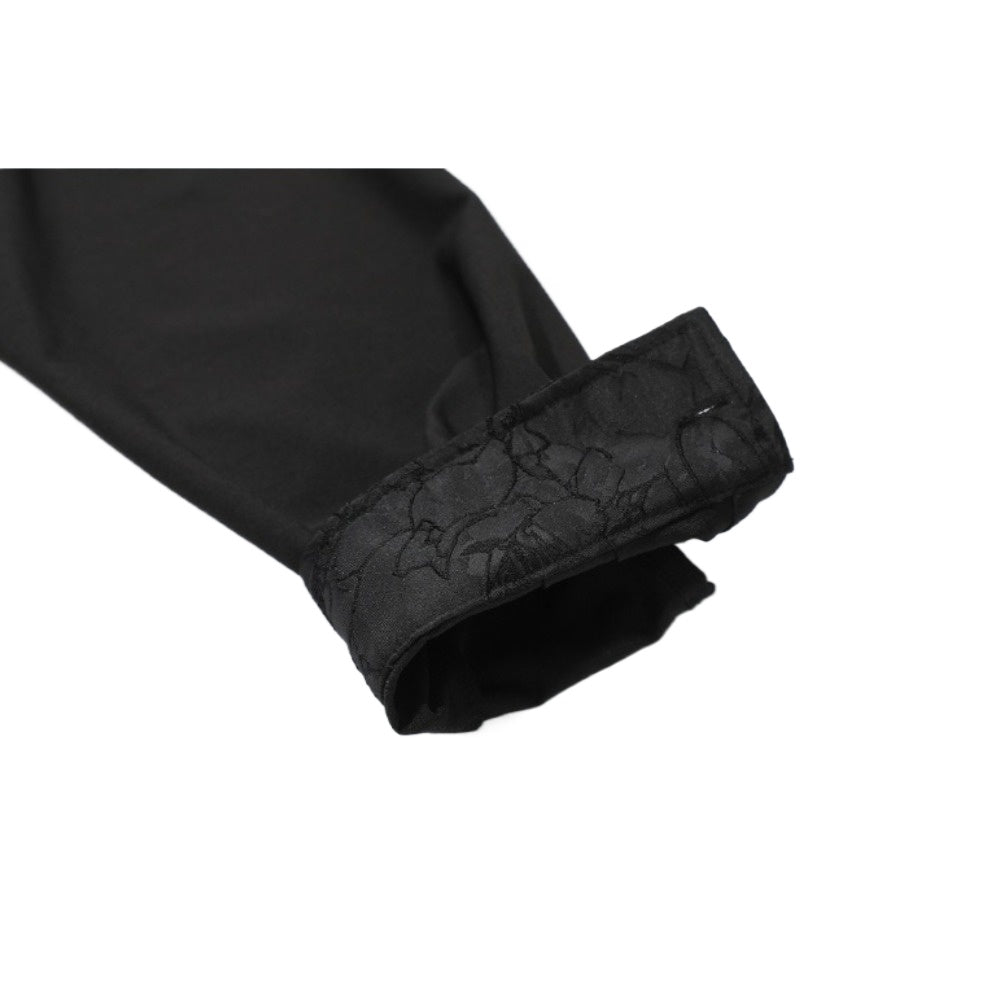 Subtle Pattern Layered Shirt Jacket - Thrashink