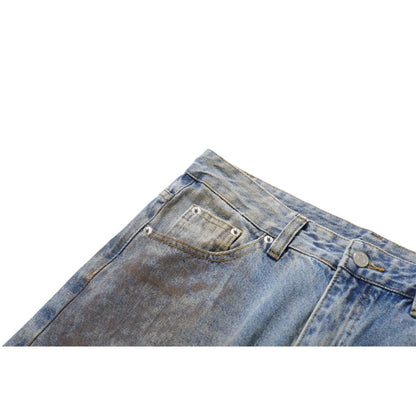 Tarnished Ripped Wide - Leg Jeans - Thrashink