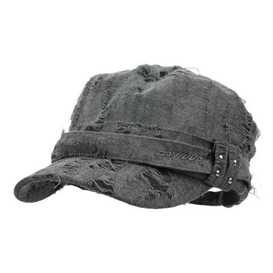 Tattered Rivet Flat Cap - Thrashink