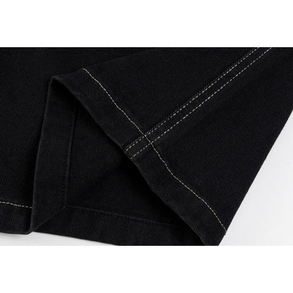 Tears Star Rhinestone Denim Shorts - Thrashink