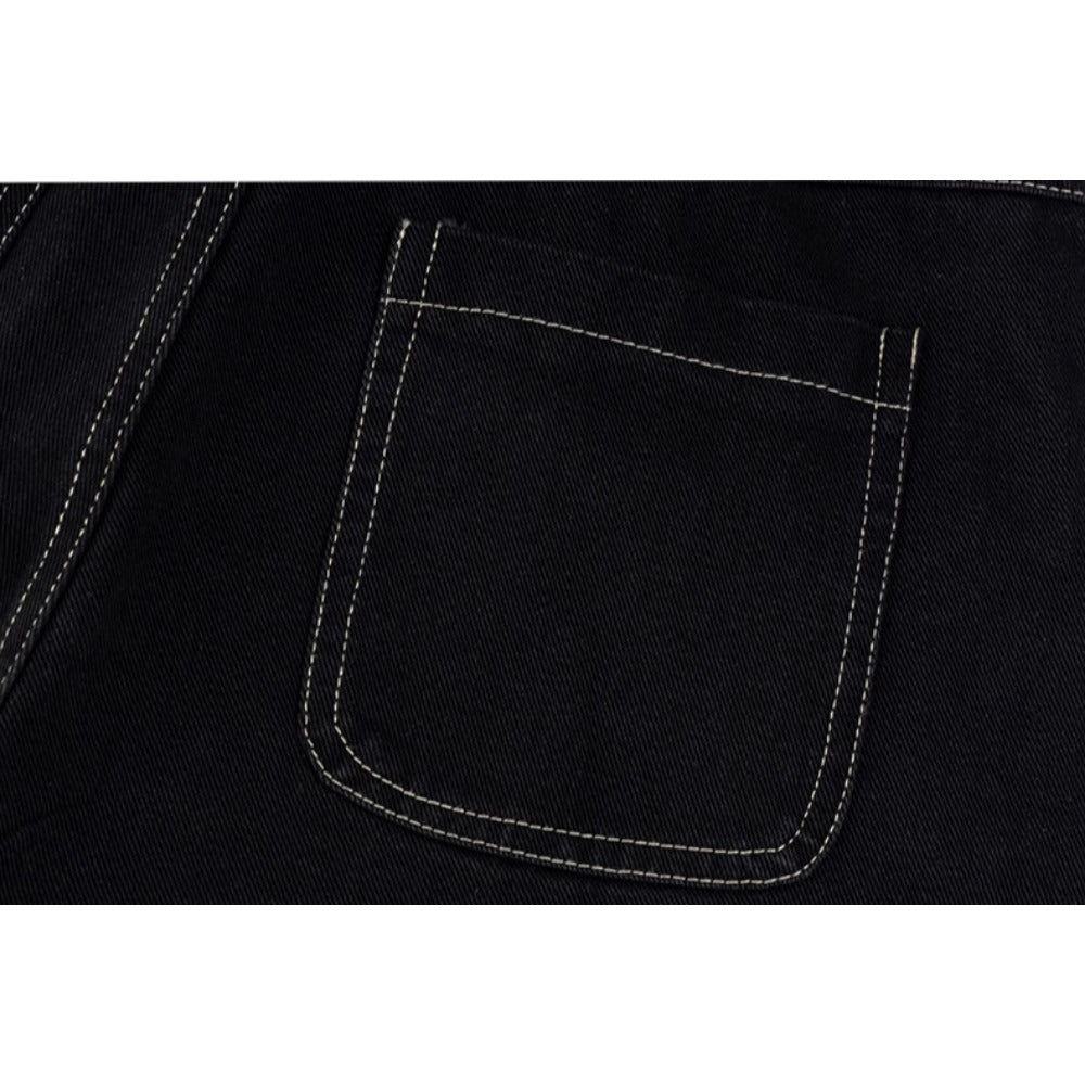 Tears Star Rhinestone Denim Shorts - Thrashink