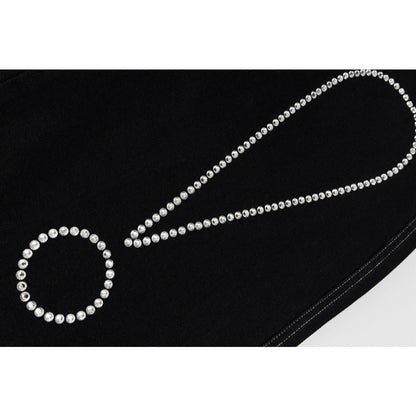 Tears Star Rhinestone Denim Shorts - Thrashink