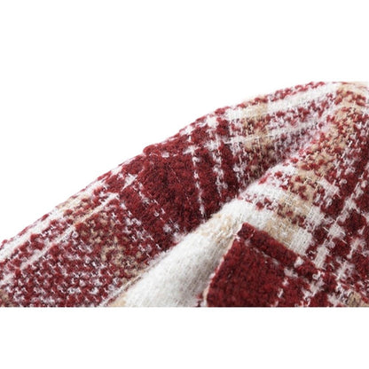 Textured Plaid Shirt Jacket - Thrashink