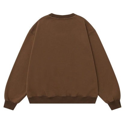 Theater Popcorn Print Fleece Sweatshirt - Thrashink