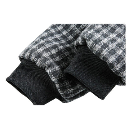 Thickened Cotton Plaid Hooded Zip - up Jacket - Thrashink