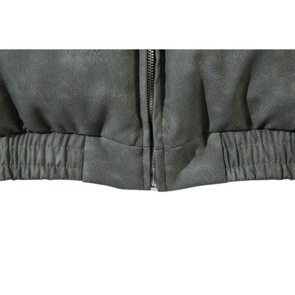 Thorn Embroidered Letter Padded Jacket - Thrashink