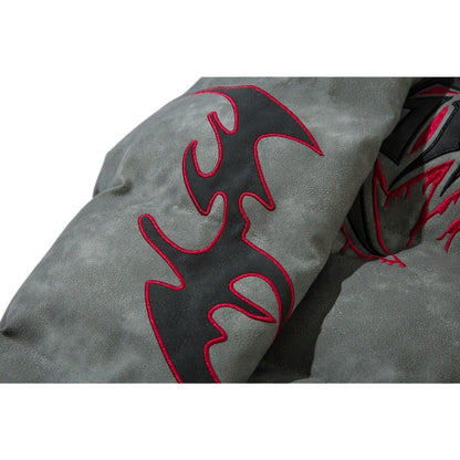 Thorn Embroidered Letter Padded Jacket - Thrashink