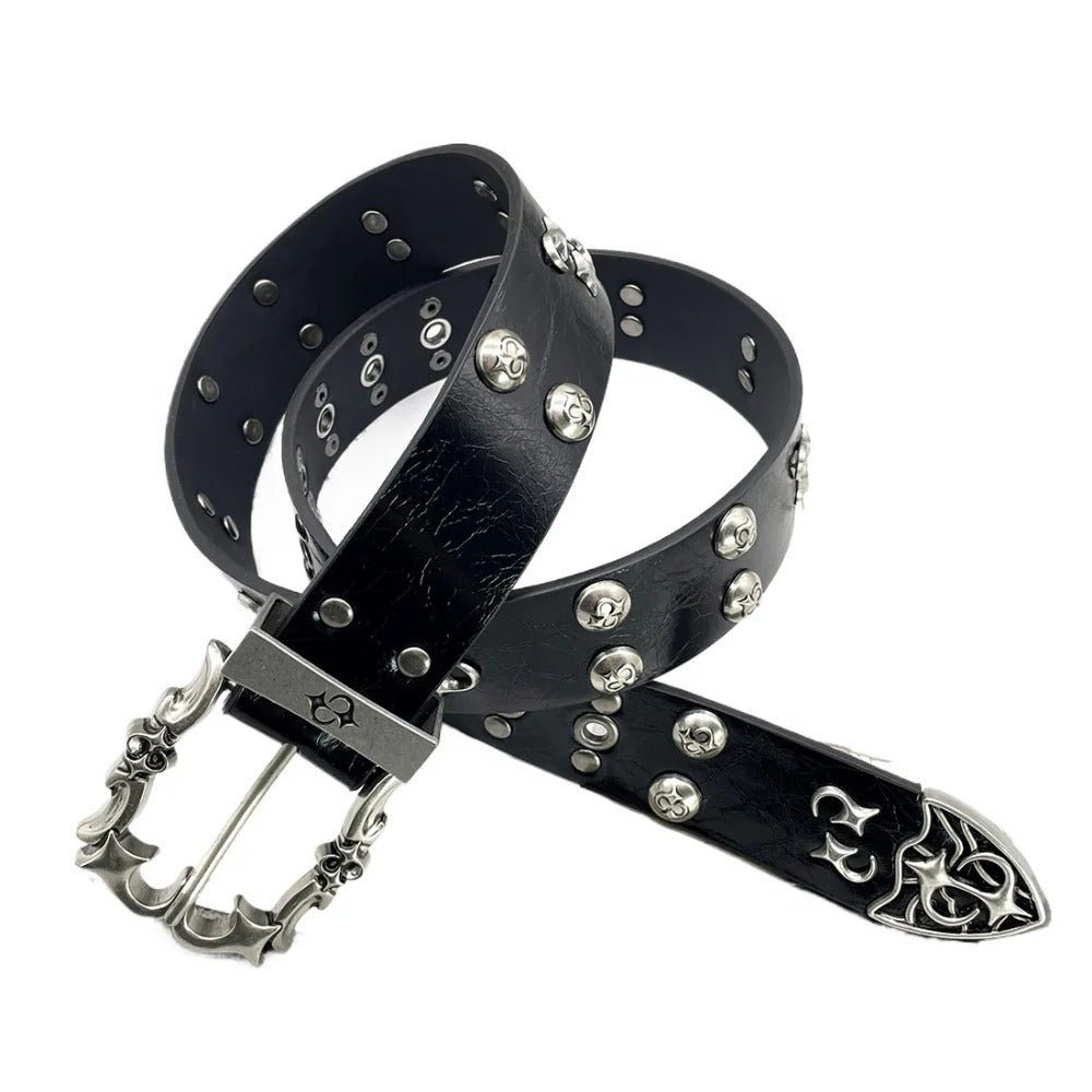 Thorns Goth Punk Rivet Belt - Thrashink