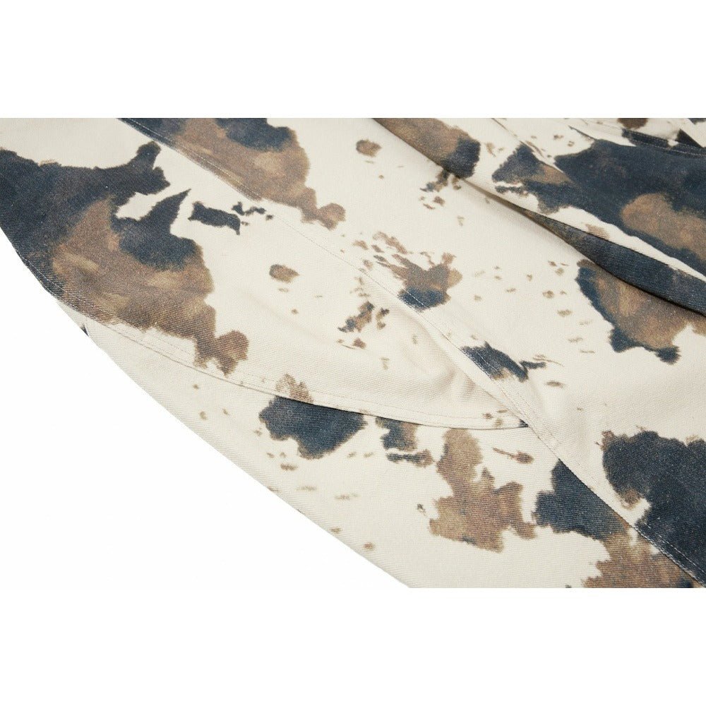 Tie - dye Cow Camouflage Wide - leg Pants - Thrashink