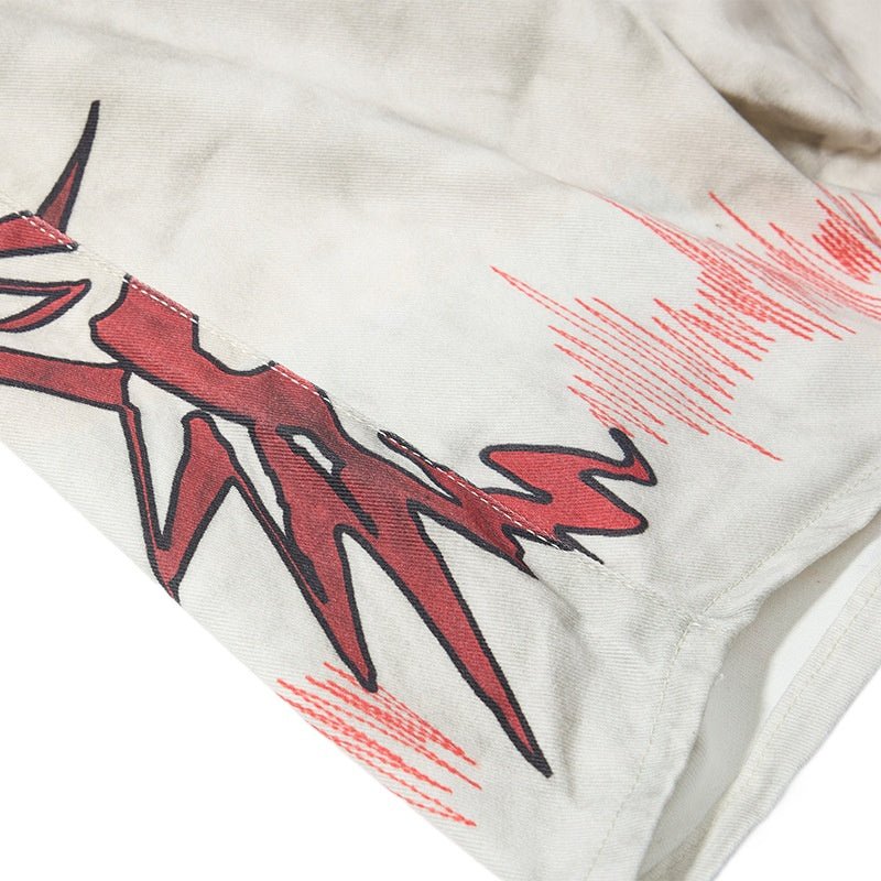 Tie - Dye Wide Leg Cargo Pants - Thrashink