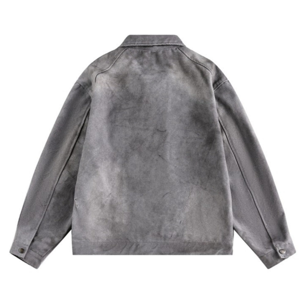 Tie - dyed Pocket Decoration Chore Jacket - Thrashink