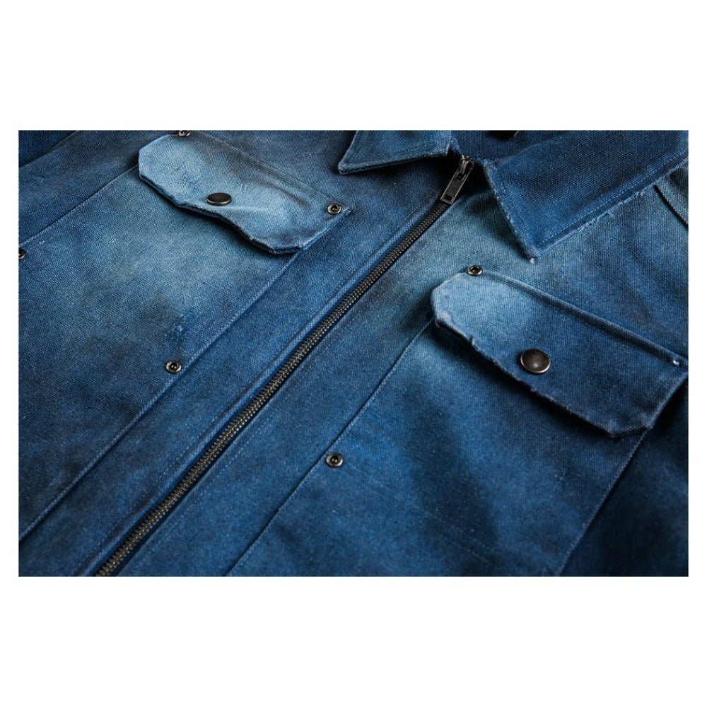 Tie - dyed Pocket Decoration Chore Jacket - Thrashink