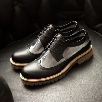 Transparent Cowhide Brogues - Thrashink