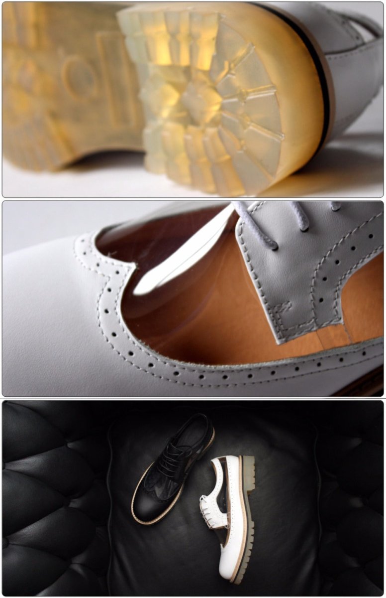 Transparent Cowhide Brogues - Thrashink