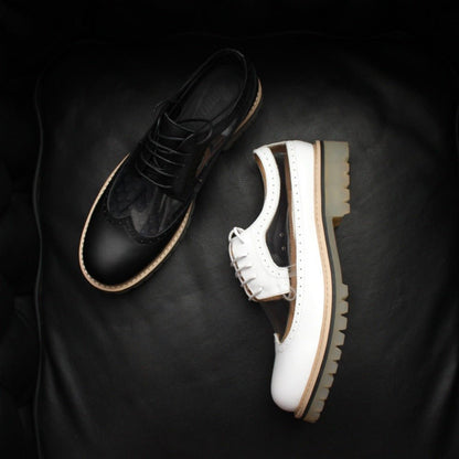 Transparent Cowhide Brogues - Thrashink