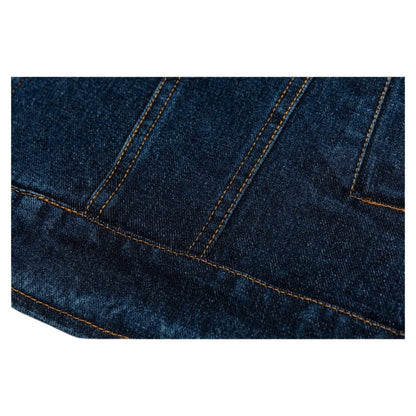 Turquoise Button Denim Jacket - Thrashink