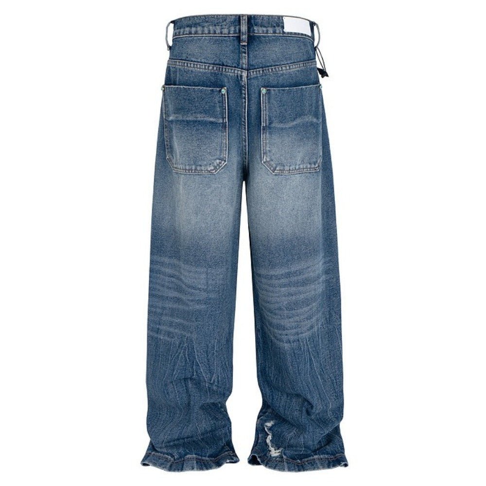 Turquoise Cargo Jeans - Thrashink