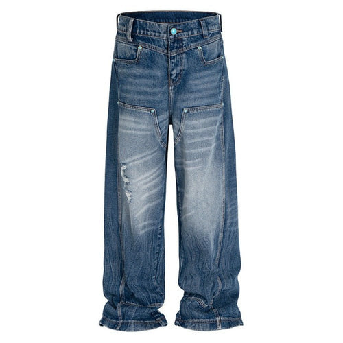 Turquoise Cargo Jeans - Thrashink