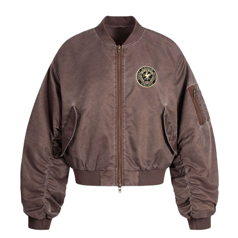 Vintage Badge Bomber Jacket - Thrashink