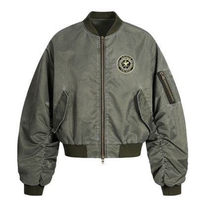 Vintage Badge Bomber Jacket - Thrashink