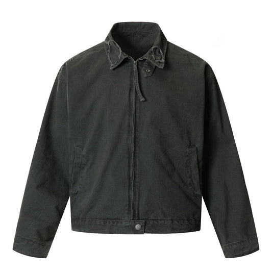 Vintage Cropped Ripped Work Jacket - Thrashink