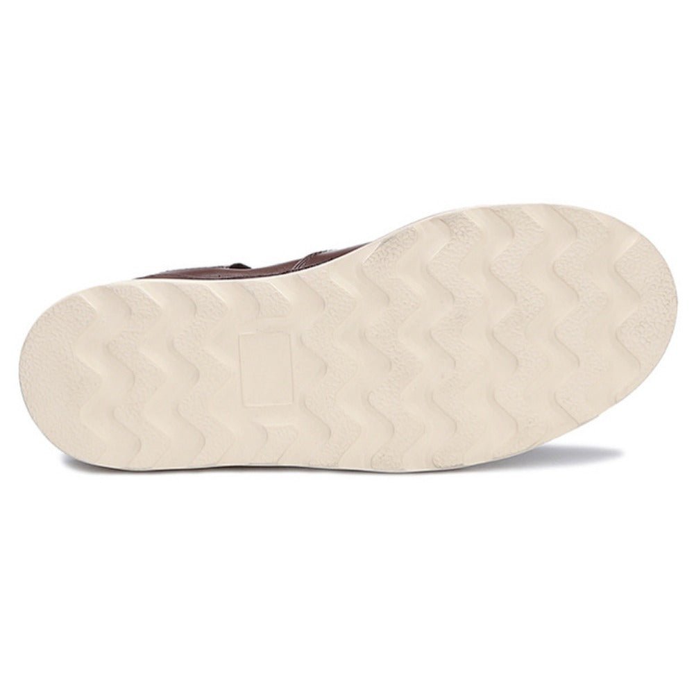 Vintage Distressed Cowhide Casual Sneakers - Thrashink