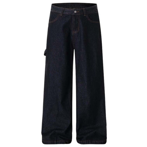 Vintage Embroidery Wide - Leg Jeans - Thrashink