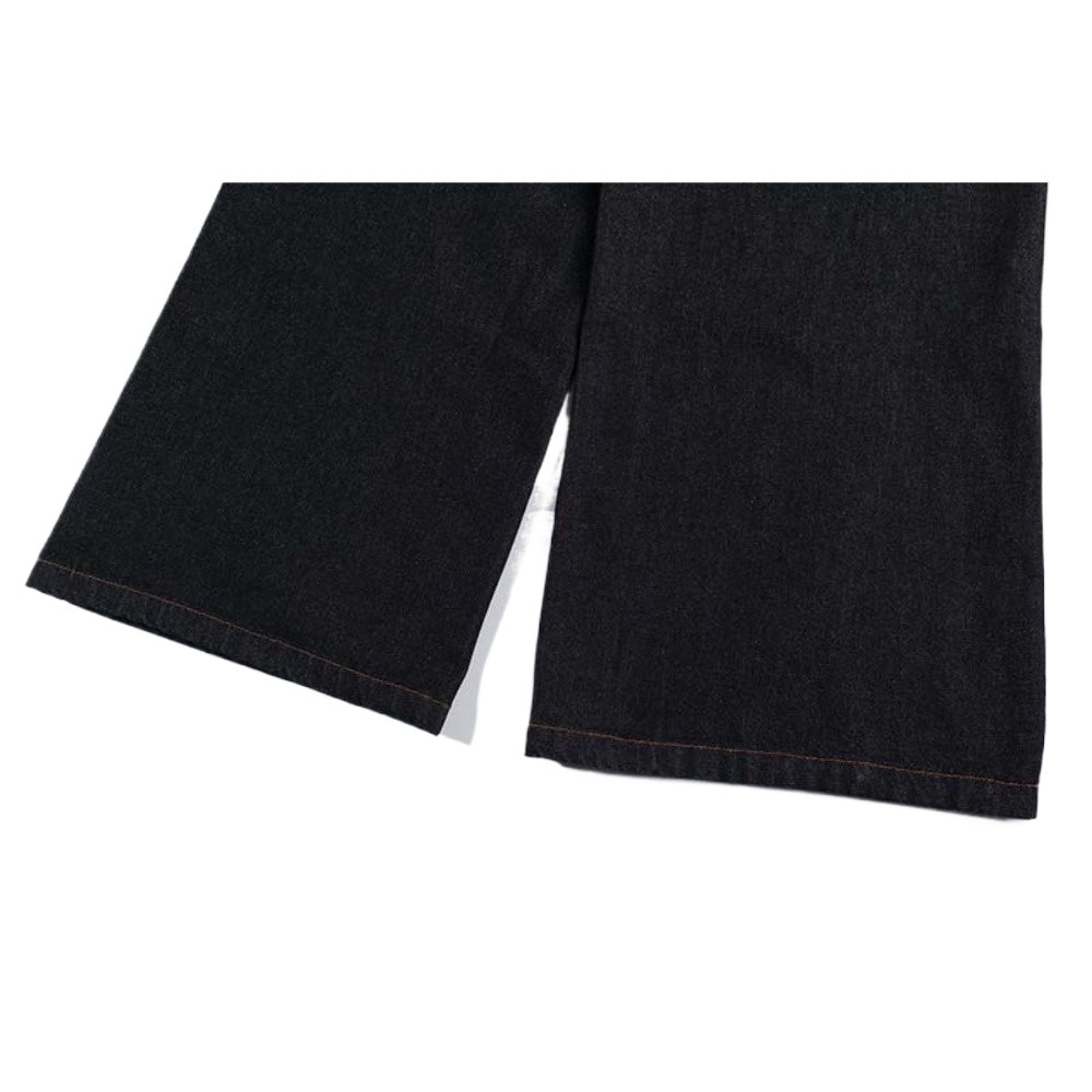 Vintage Embroidery Wide - Leg Jeans - Thrashink