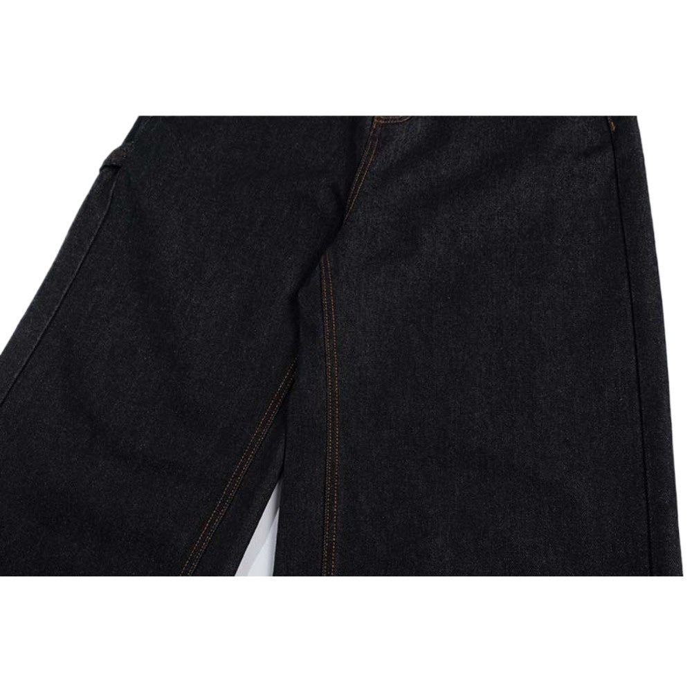 Vintage Embroidery Wide - Leg Jeans - Thrashink