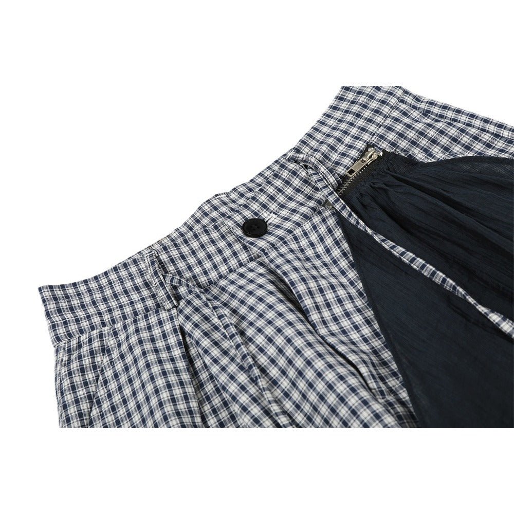 Vintage Handkerchief Plaid Casual Pants - Thrashink