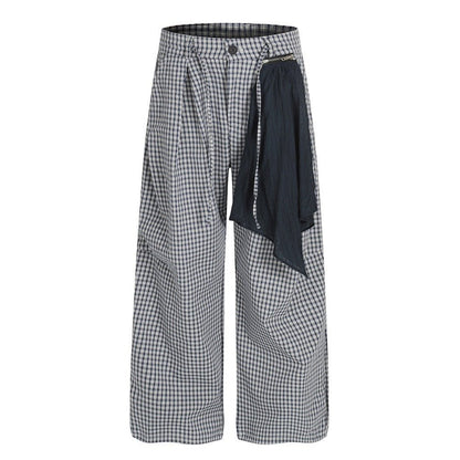 Vintage Handkerchief Plaid Casual Pants - Thrashink