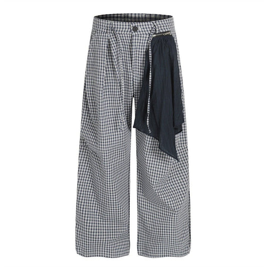 Vintage Handkerchief Plaid Casual Pants - Thrashink