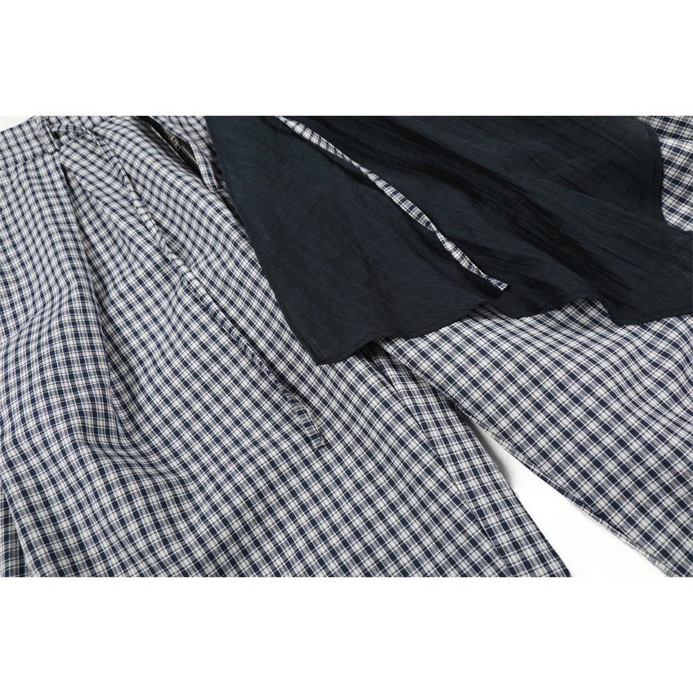 Vintage Handkerchief Plaid Casual Pants - Thrashink