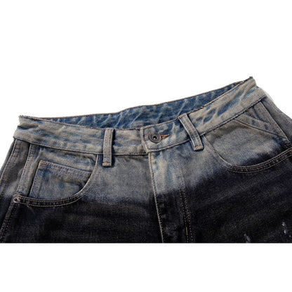 Vintage Splash Paint Wide - Leg Jeans - Thrashink