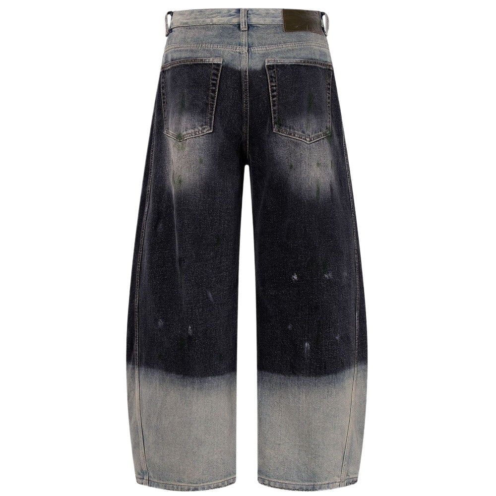 Vintage Splash Paint Wide - Leg Jeans - Thrashink