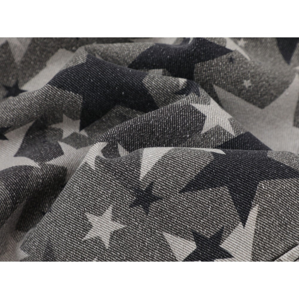 Vintage Star Printed Denim Jacket - Thrashink