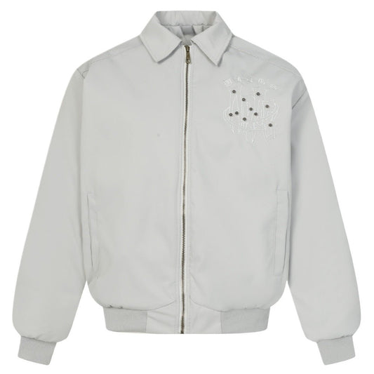 Vintage Studded Embroidered 08 Bomber Jacket - Thrashink