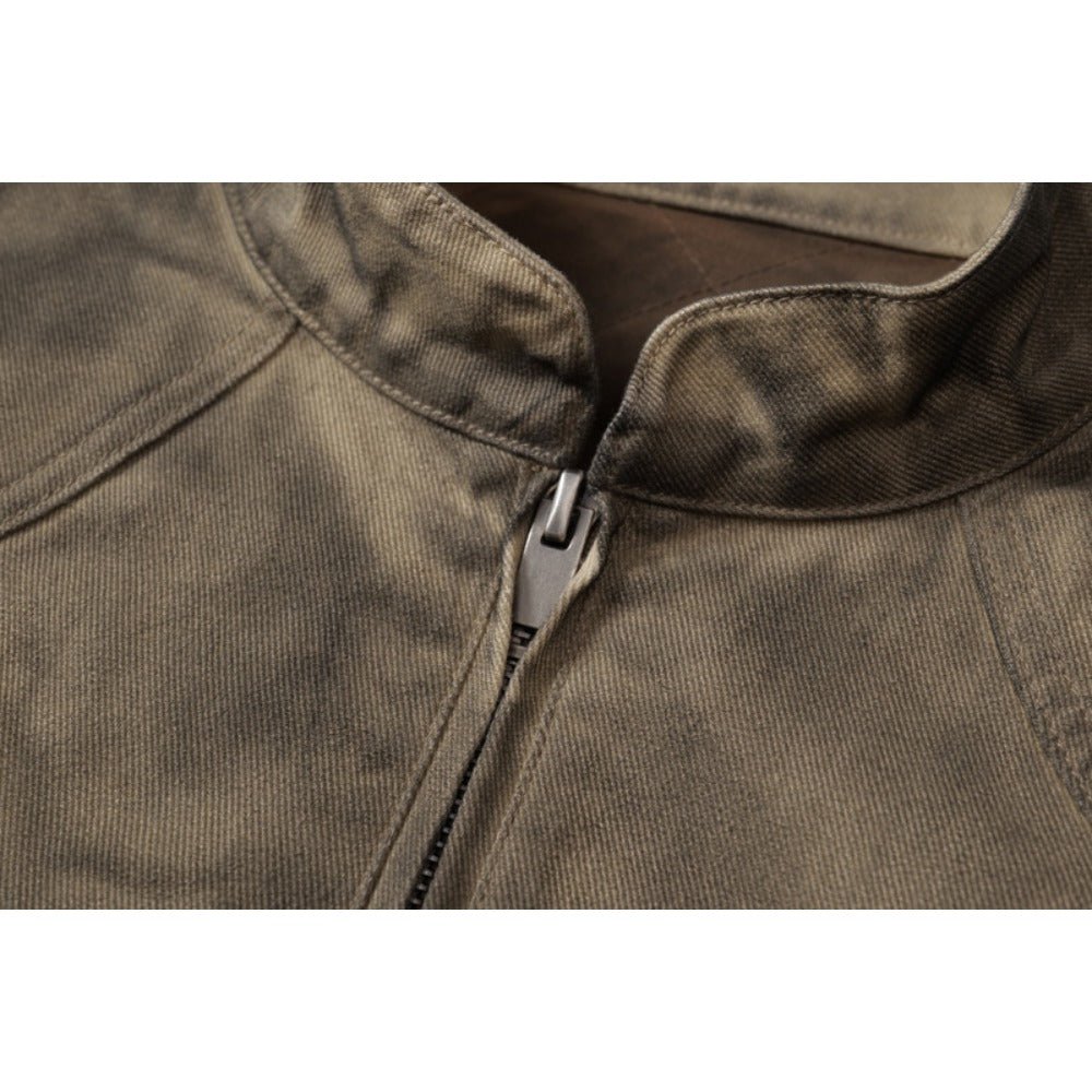 Vintage Tie - dye Distressed Short Jacket - Thrashink